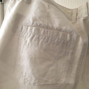 Express wide leg white linen pants